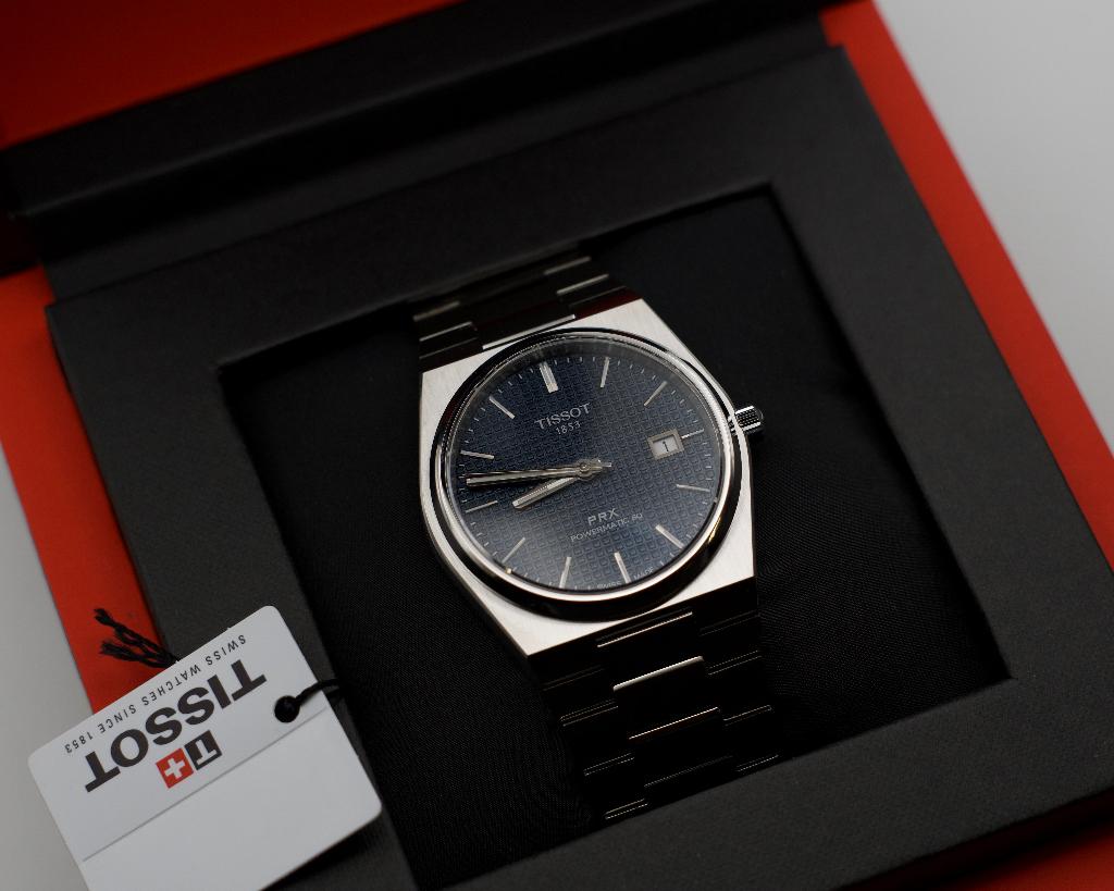 Tissot – PRX Powermatic 80 Blauw (Ref.: T137.407.11.041.00), Bijoux, Sacs & Beauté, Autres marques, Enlèvement ou Envoi, Acier