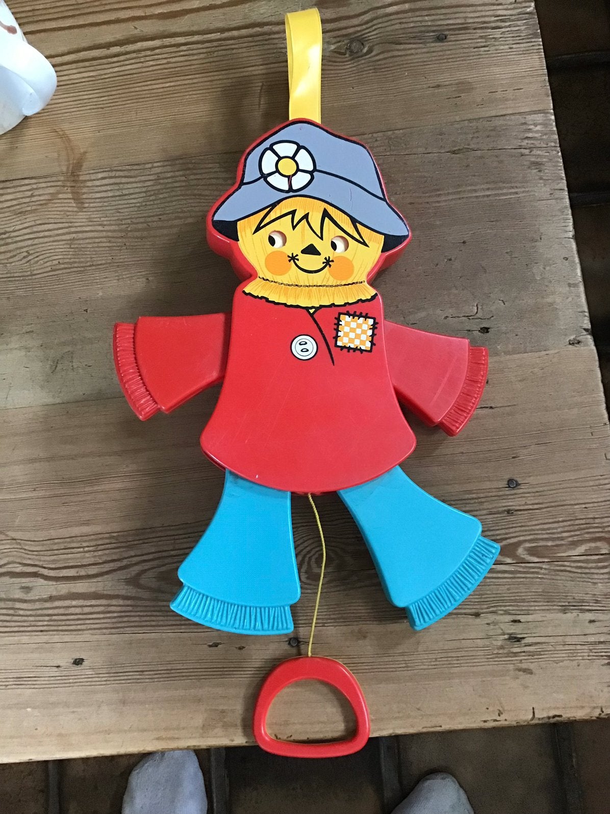 Vintage trekpop vogelschrik Fisher Price, Ophalen of Verzenden, Gebruikt