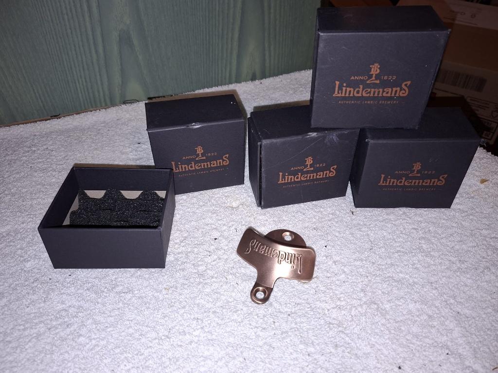 4 Lindemans flessenopeners, nieuw, Verzamelen, Ophalen of Verzenden, Nieuw, Flesopener, Overige merken