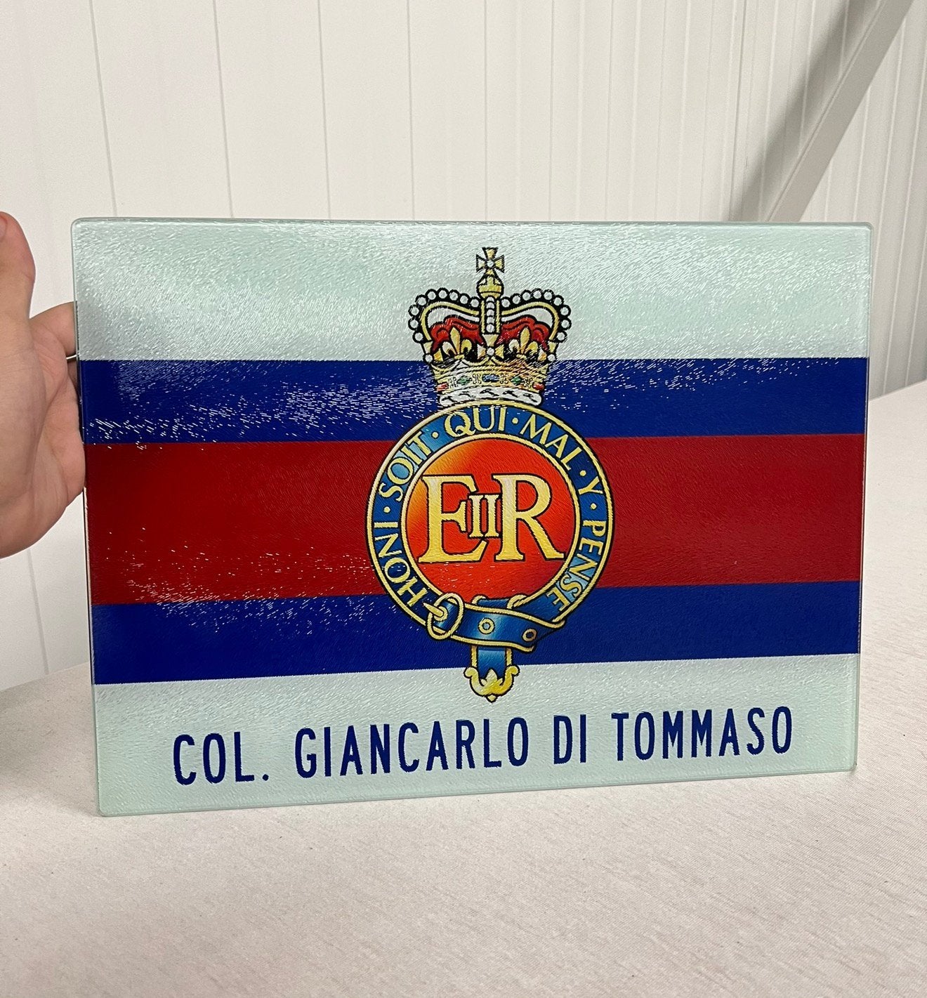 Honi soit qui mal y pense Brits Leger British Army snijplank, Ophalen of Verzenden, Overige typen