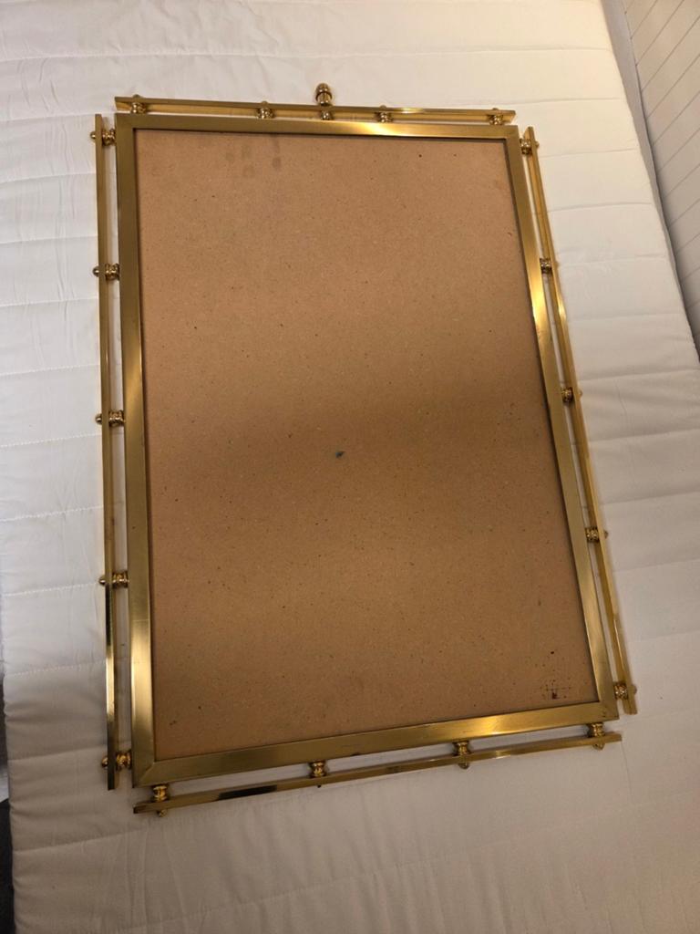 Spiegel Hollywood Regency style. Brass, Enlèvement