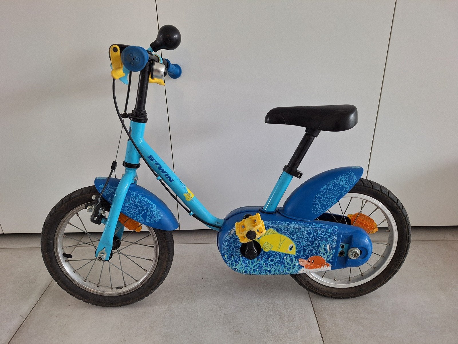 kinderfiets 14 inch, Frein sur jante, Stabilisateurs, Enlèvement, Utilisé
