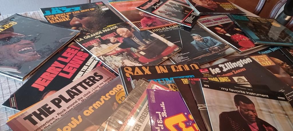 Elpees 132 stuks prijs overeen te komen, Cd's en Dvd's, Vinyl | Verzamelalbums, Ophalen, Gebruikt, Overige formaten, Jazz en Blues