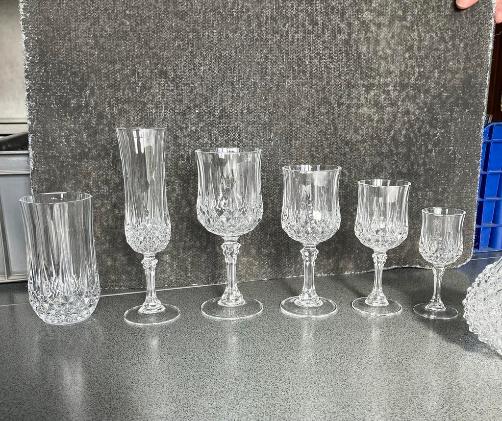 Glazen servies 72 delig, Verzamelen, Glas en Drinkglazen, Ophalen, Zo goed als nieuw