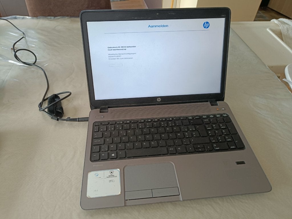 Werkende laptop HP Probook 450 G1, zonder HDD en batterij, Ophalen, Gebruikt, 15 inch, HDD