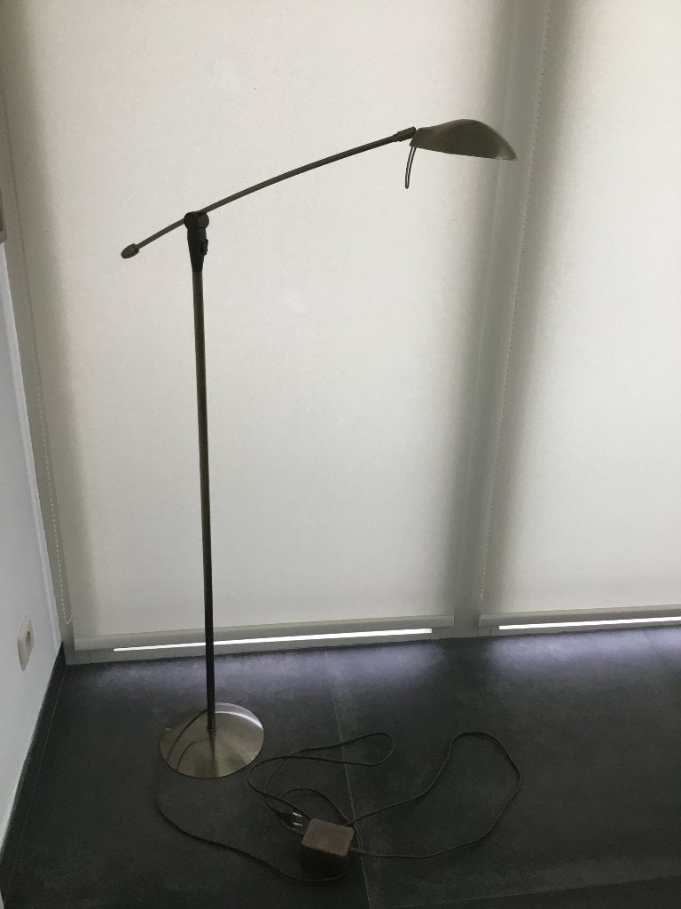 Leeslamp/voetlamp, Huis en Inrichting, Lampen | Vloerlampen, Ophalen, Zo goed als nieuw, Metaal, Modern tijdloos