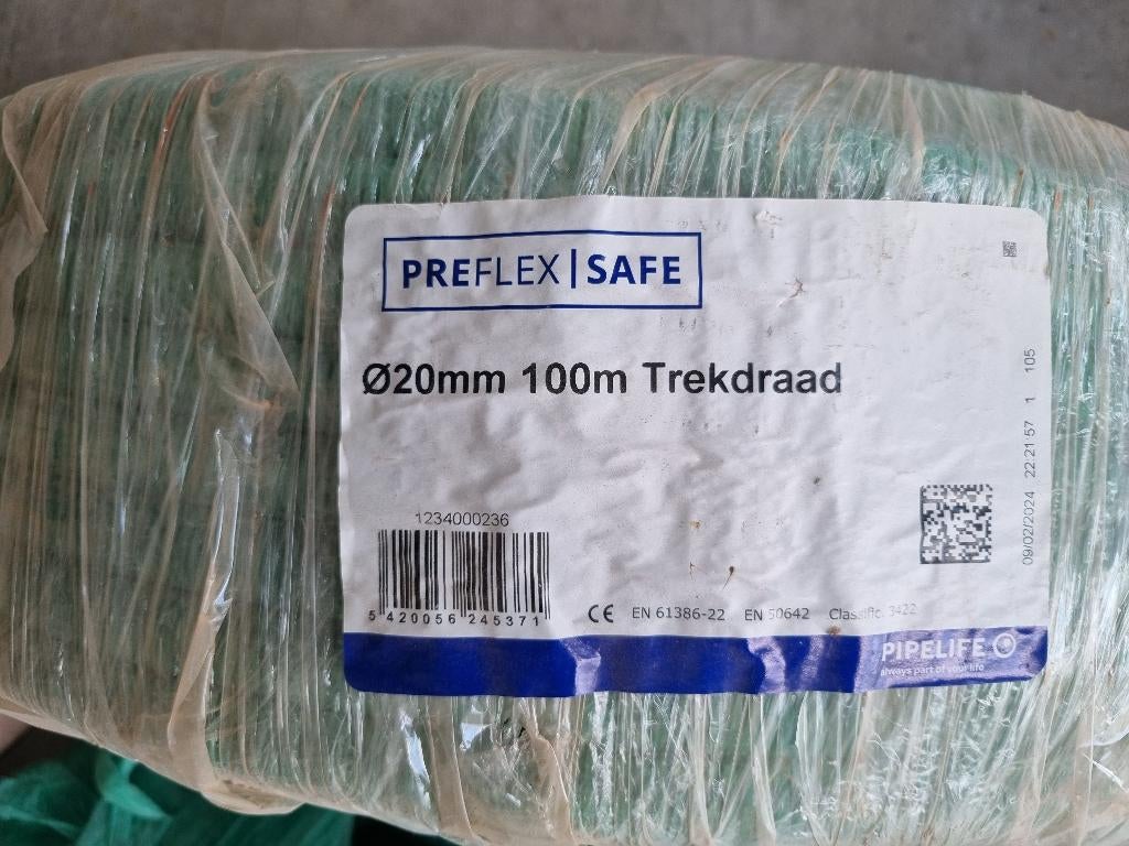 100m PREFLEX SAFE trekdraad 20mm, Doe-het-zelf en Bouw, Ophalen of Verzenden, Nieuw, Kabel of Snoer