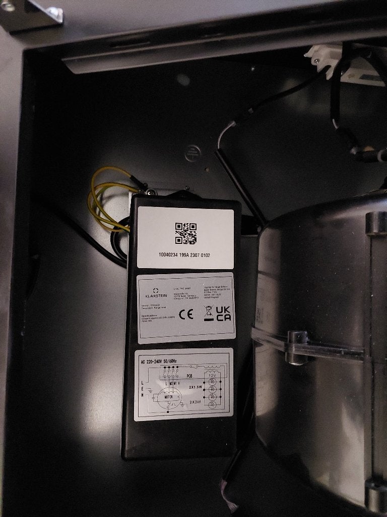 Hotte cuisine klarstein 160 euros, Electroménager, 400 à 600 m³/h, Hotte murale, Comme neuf, Enlèvement