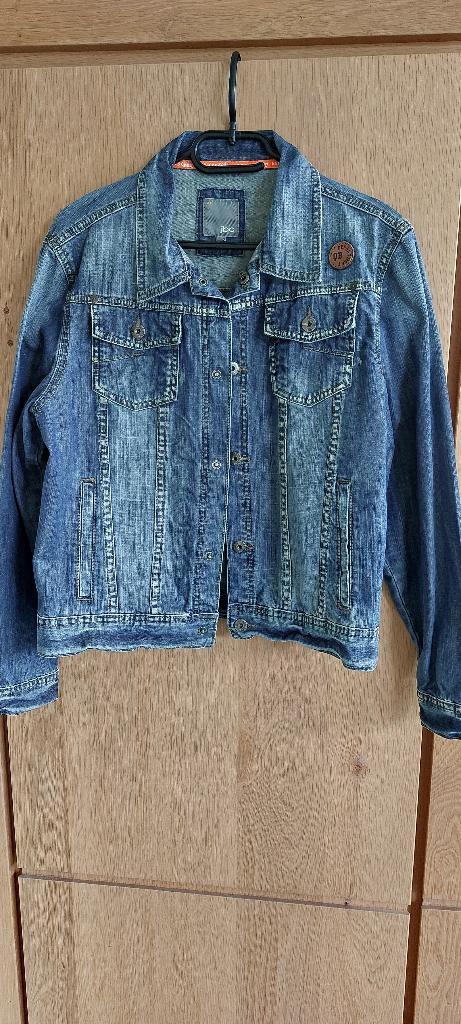 Unisex Jeansvest (Mt 170-176), Kinderen en Baby's, Kinderkleding | Maat 170, Ophalen of Verzenden, Zo goed als nieuw, JBC., Jas