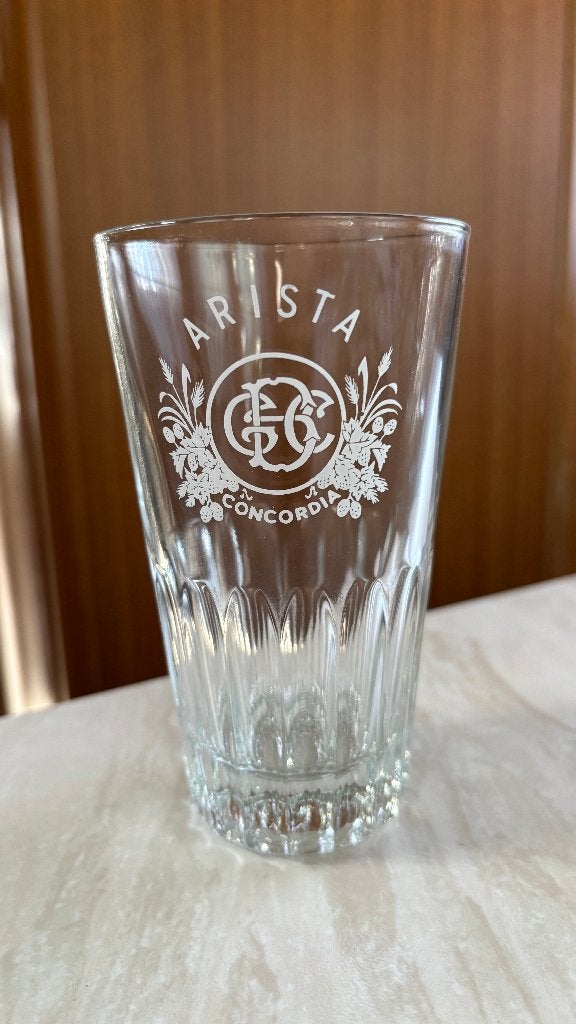 Arista Concordia Geraardsbergen bierglas, Verzamelen, Ophalen of Verzenden, Zo goed als nieuw, Glas of Glazen, Overige merken