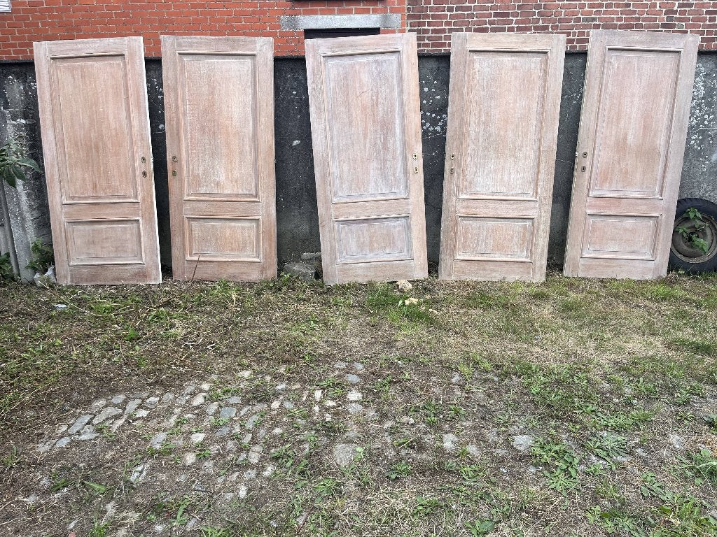 5 massief houten deuren 204 x 92, Doe-het-zelf en Bouw, Gebruikt, 150 tot 225 cm, Hout, Ophalen