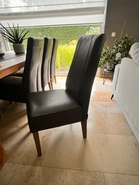 stoelen, Maison & Meubles, Chaises, Enlèvement, Noir, Cuir, Cinq, Six Chaises ou plus