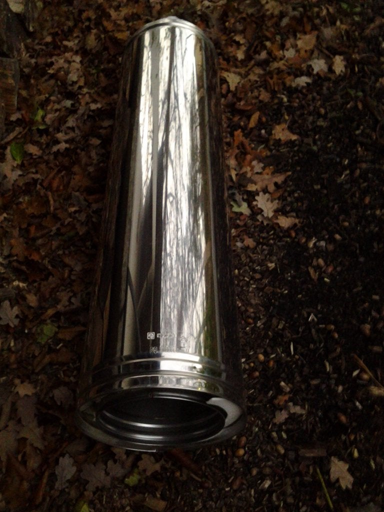 Dubbelwandige buizen van roestvrij staal en dakdoorvoer, Doe-het-zelf en Bouw, Buizen en Afvoer, Ophalen, Inox, 2 tot 4 meter