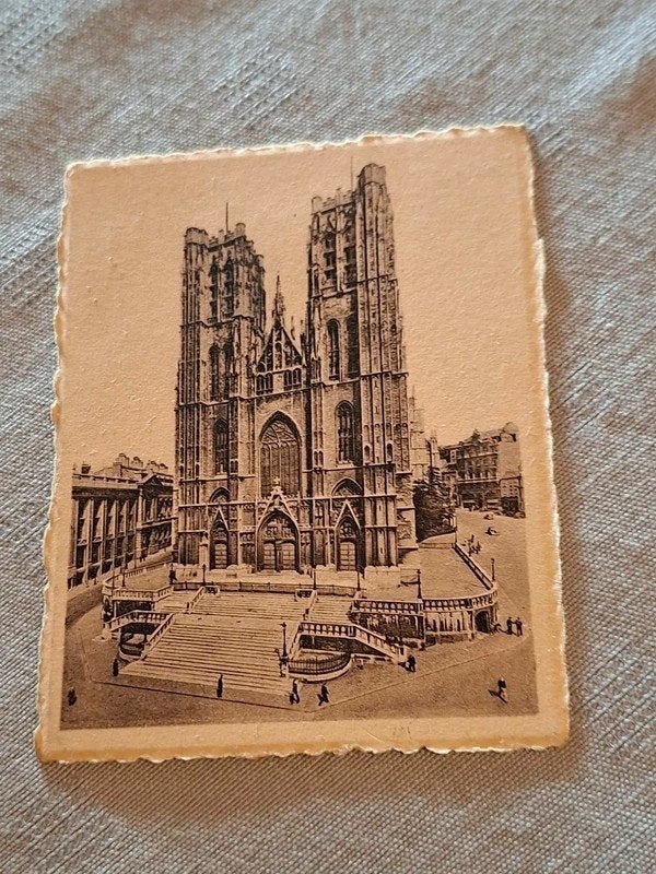 Prentje/Chromo : Brussel / st.-Goedelekerk/de Beukelaar, Verzamelen, Gebruikt, Ophalen of Verzenden, 1940 tot 1960, Gebouw