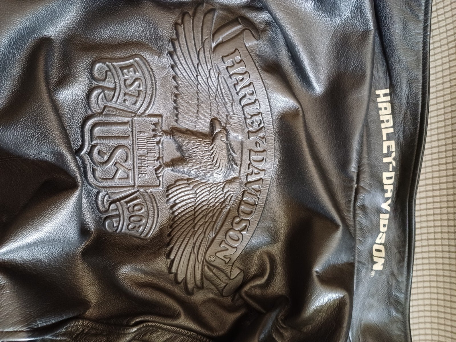 Harley davidson vest,leder, Motoren, Ophalen