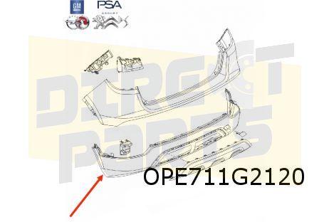Opel Mokka X (9/16 - 9/19) achterbumper onder (bij PDC) Orig, Autos : Pièces & Accessoires, Carrosserie & Tôlerie, Pare-chocs