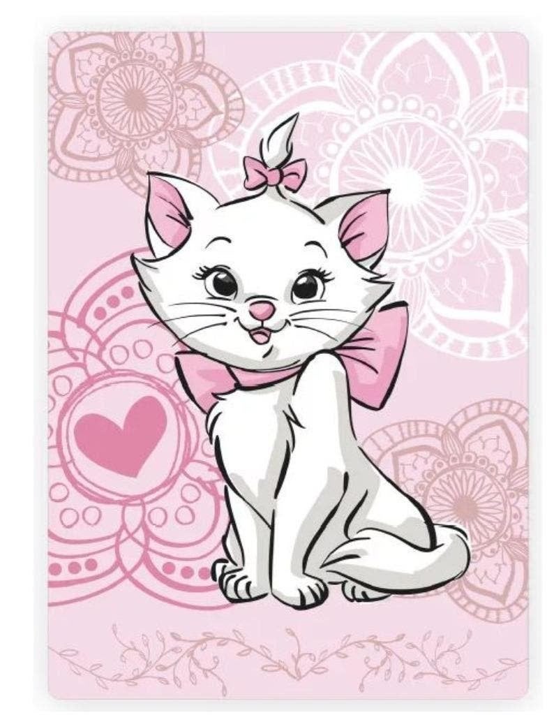 Marie Cat Fleece Deken - Aristocats - Disney Fleecedeken, Neuf, Lavable, Enlèvement ou Envoi, Rose