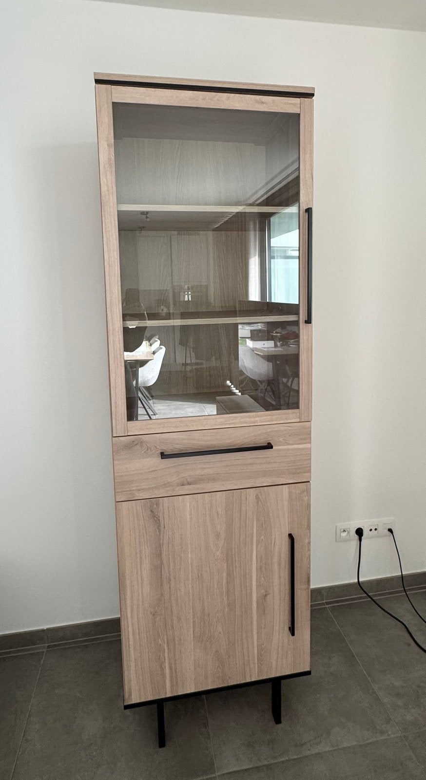 Vitrinekast, Huis en Inrichting, Kasten | Vitrinekasten, Ophalen, Overige materialen, 200 cm of meer, 50 tot 100 cm