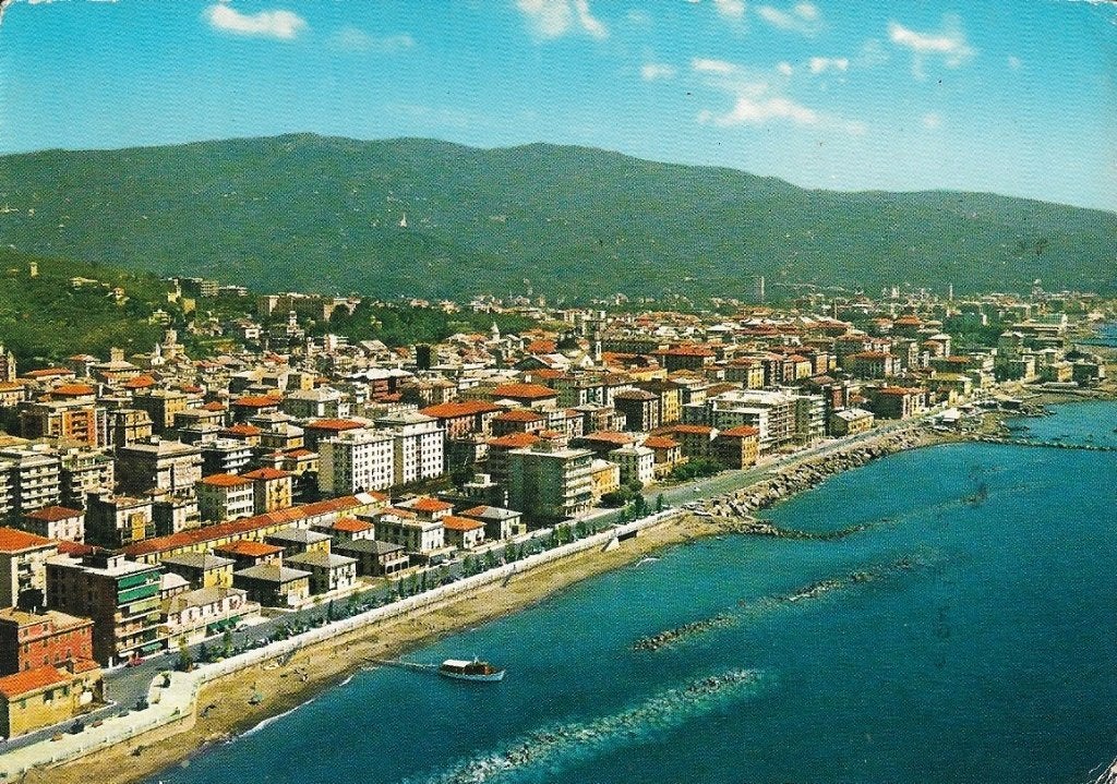 1969 - ITALIË - Liguria - Chiavari, Genova: Veduta aerea, Verzenden, 1960 tot 1980, Gelopen, Italië