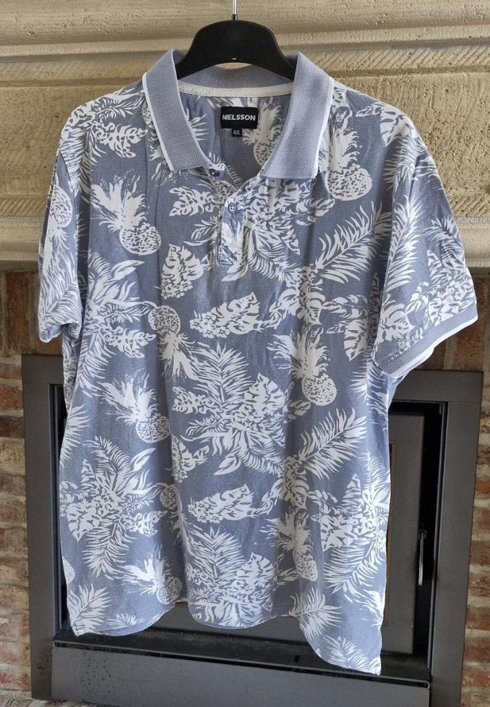 Polo pour homme KM-Nielsson-taille 4XL - imprimé gris clair, Gris, Nielsson, Autres tailles, Porté