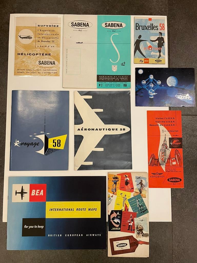 Lot documentation Expo 58 Sabena, Ophalen of Verzenden