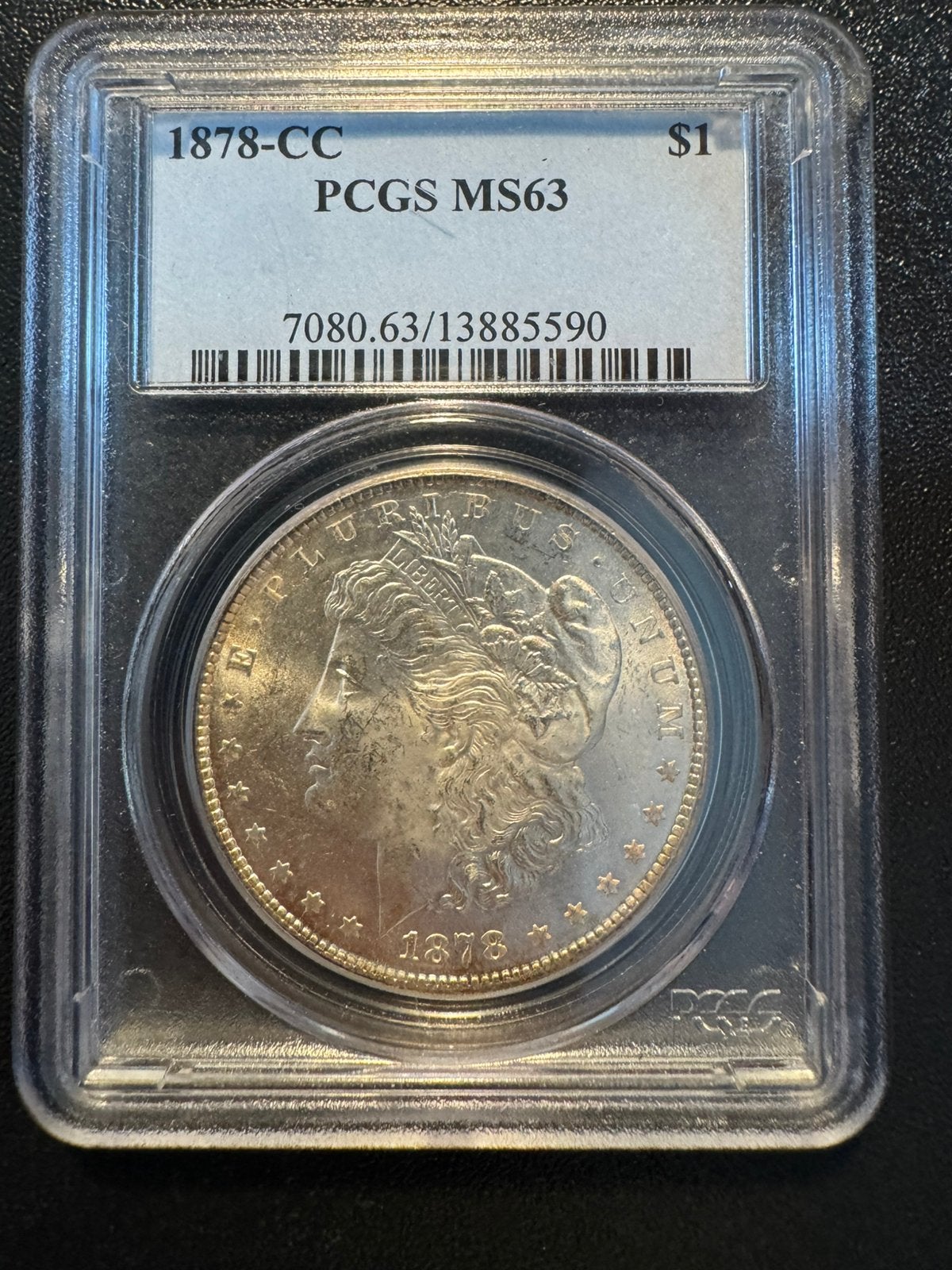 1878-CC Morgan Silver Dollar – PCGS MS63, Postzegels en Munten, Ophalen of Verzenden