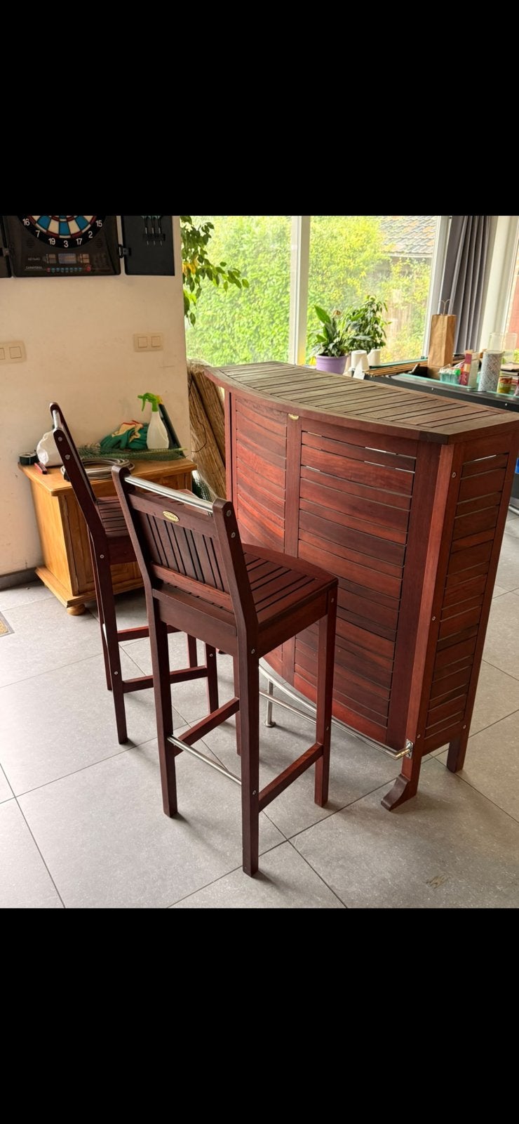 Bar avec 2 chaises, Maison & Meubles, Enlèvement, Utilisé, Y compris les chaises de bar
