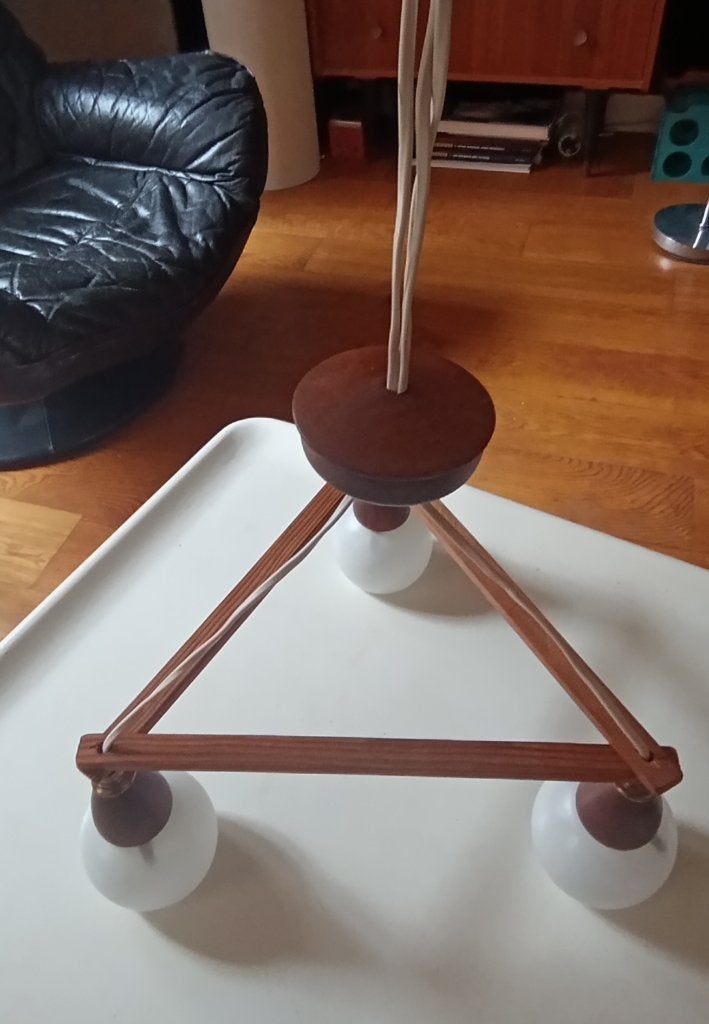 Lampe suspension boomerang vintage, Enlèvement