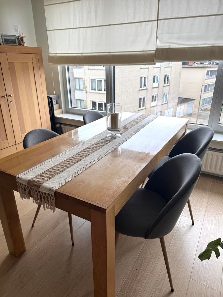 Massieve Eiken Eettafel, Huis en Inrichting, Ophalen, Gebruikt