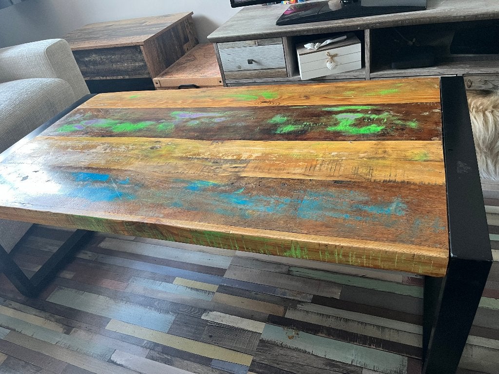 Table basse, 100 tot 150 cm, 50 tot 100 cm, Zo goed als nieuw, Industriel