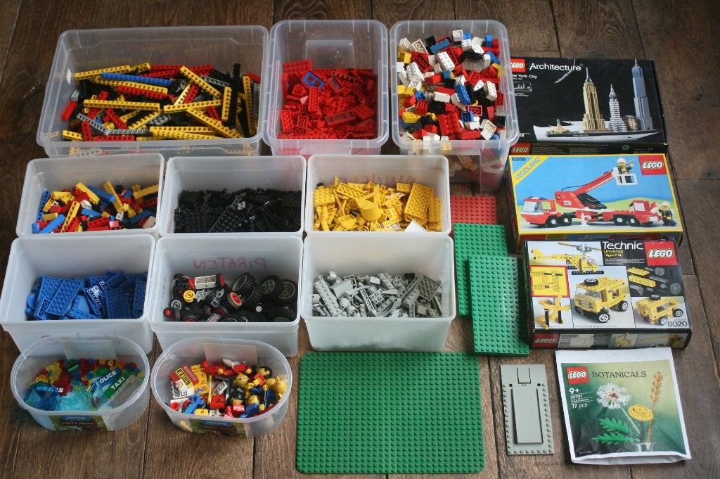 lot 7 kg lego jaren 80 / 90 + 3 dozen + sealed zakje, Lego, Ophalen of Verzenden, LEGOLAND, Losse stenen