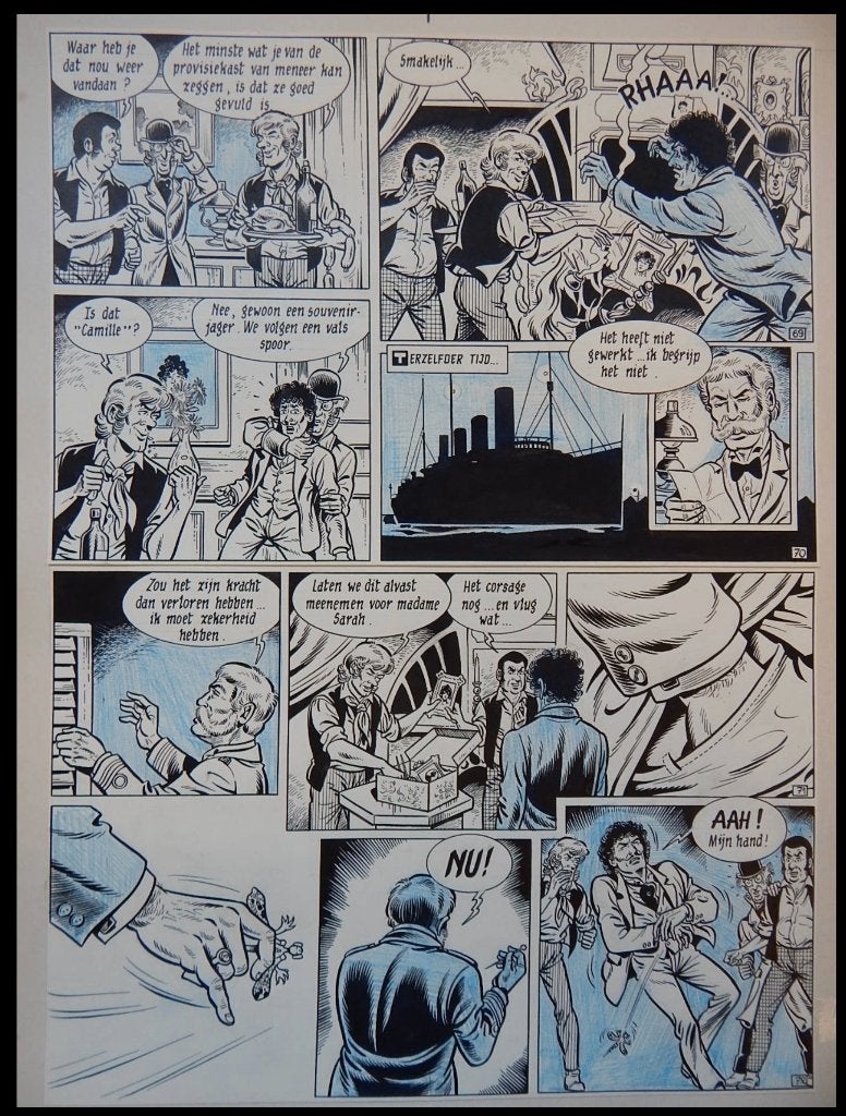 Originele pagina Robert en bertrand - STUDIO VANDERSTEEN, Antiek en Kunst, Ophalen of Verzenden