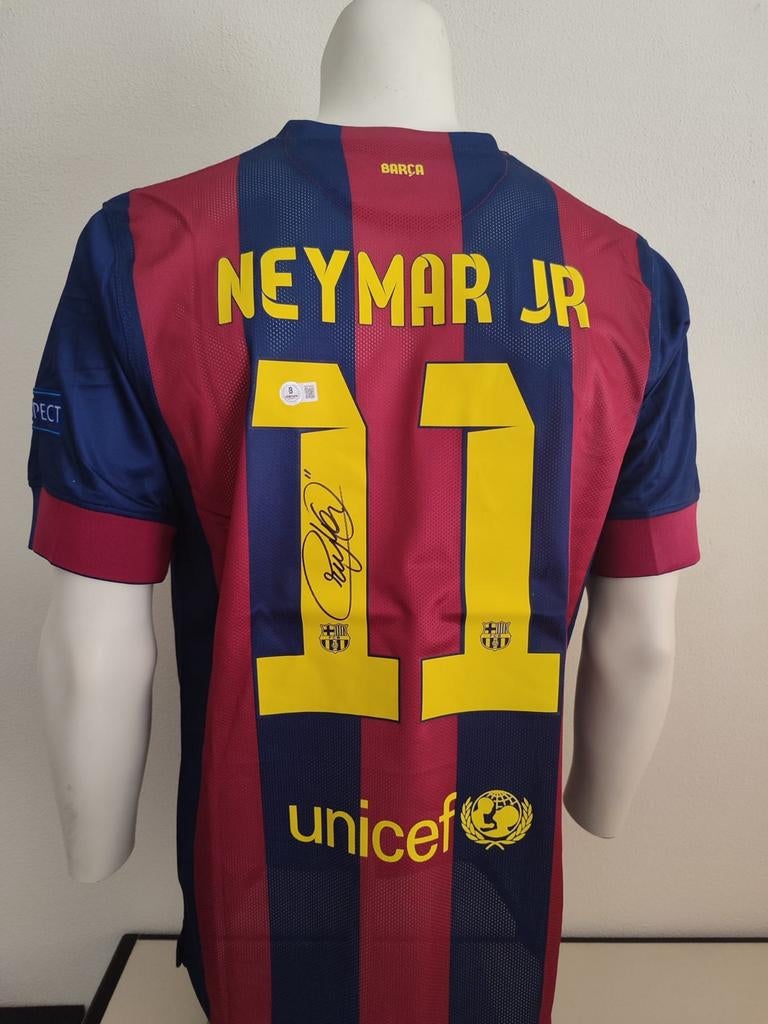 Neymar JR gesigneerd FC Barcelona shirt met Beckett coa, Verzamelen, Ophalen of Verzenden, Nieuw, Shirt