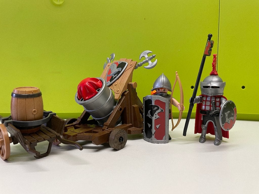 Playmobil groot kanon van de valkenridders, Kinderen en Baby's, Ophalen, Complete set, Zo goed als nieuw, Knights