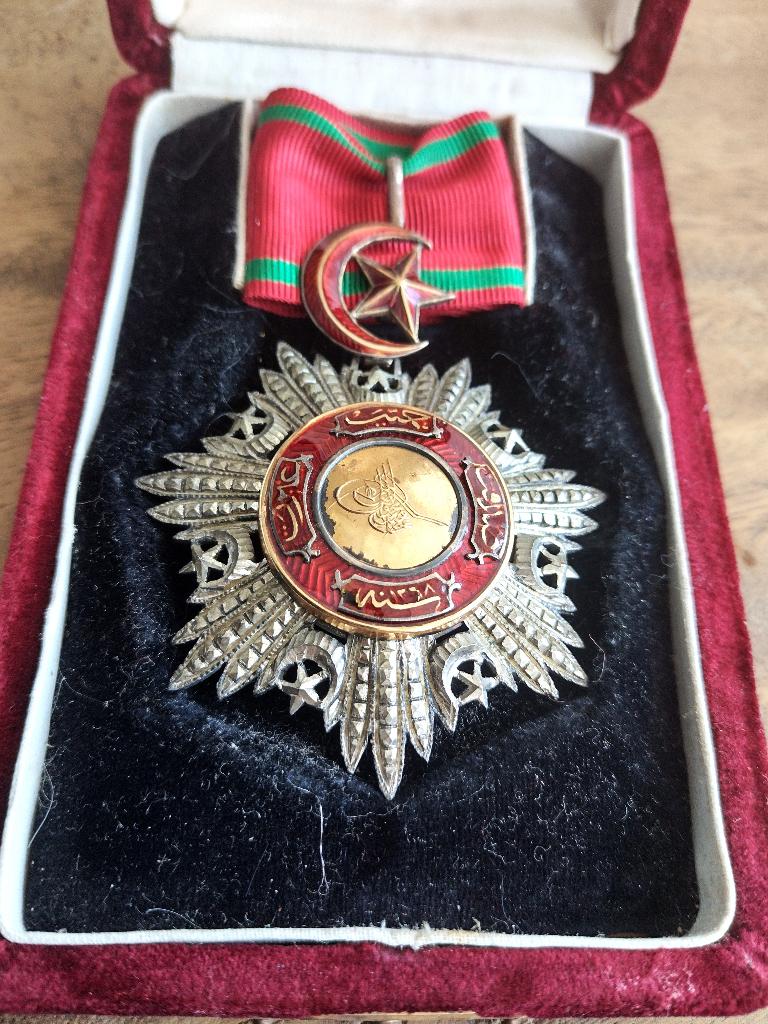 Zeldzame originele  Commander Ottomaanse Orde van Medjidié, Verzamelen, Ophalen of Verzenden, Lintje, Medaille of Wings