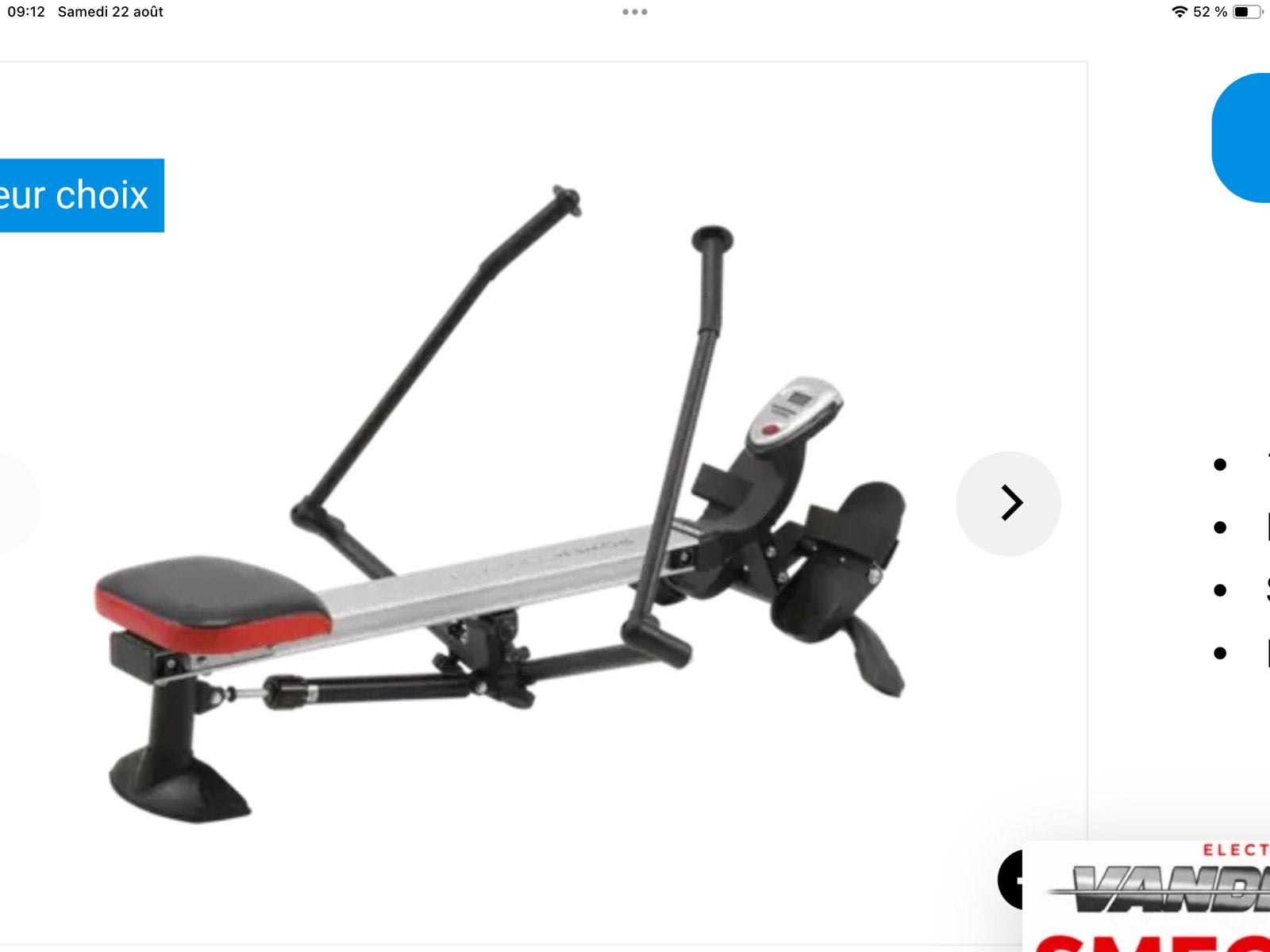 ROEIMACHINE. COMPACTE ROEIER, Sport en Fitness, Fitnessapparatuur, Ophalen, Zo goed als nieuw, Roeitrainer