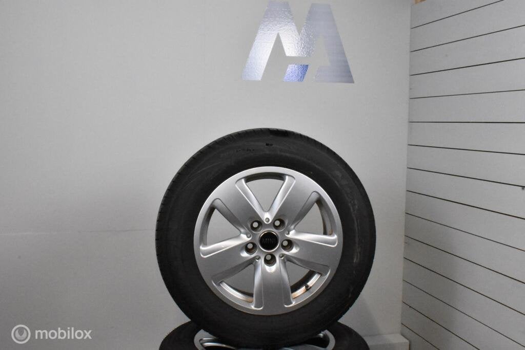 Set 16" LM-velgen zomerbanden 7mm Mini Countryman F60 2017->, Gebruikt, 16 inch, Banden en Velgen, Zomerbanden