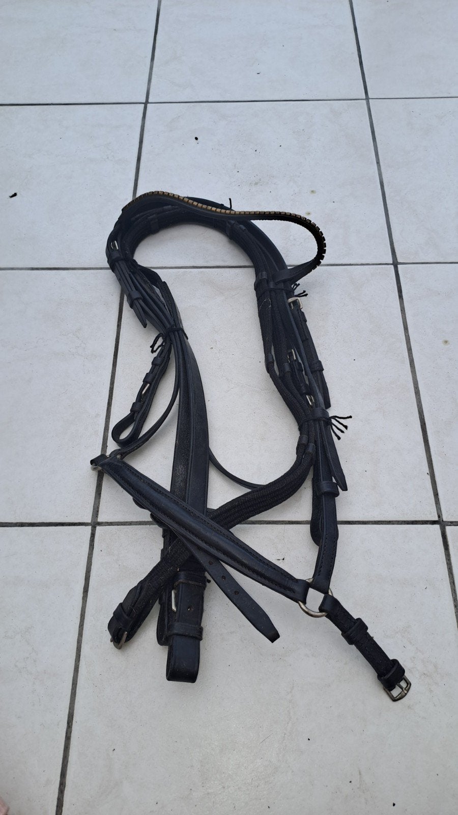 Hoofdstel met teugels, Dieren en Toebehoren, Ophalen of Verzenden, Zwart, Frontriem, Full