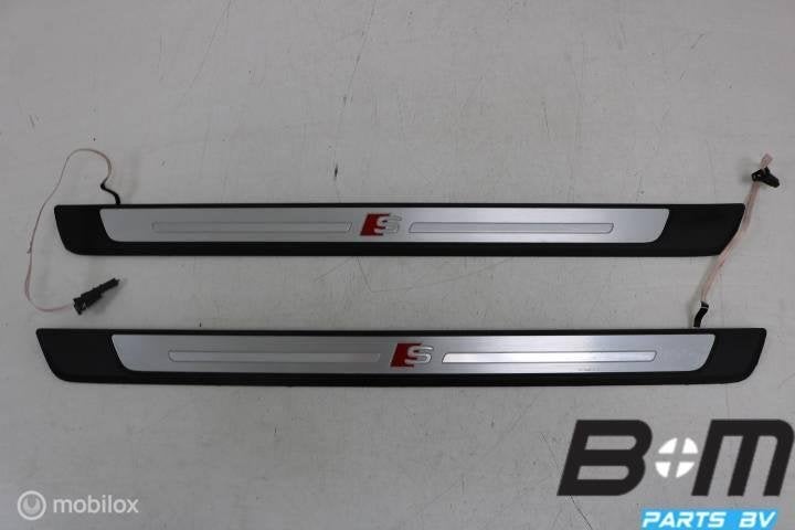 Set verlichte S- line dorpellijsten Audi A4 8W 8W0947417A, Auto-onderdelen, Gebruikt