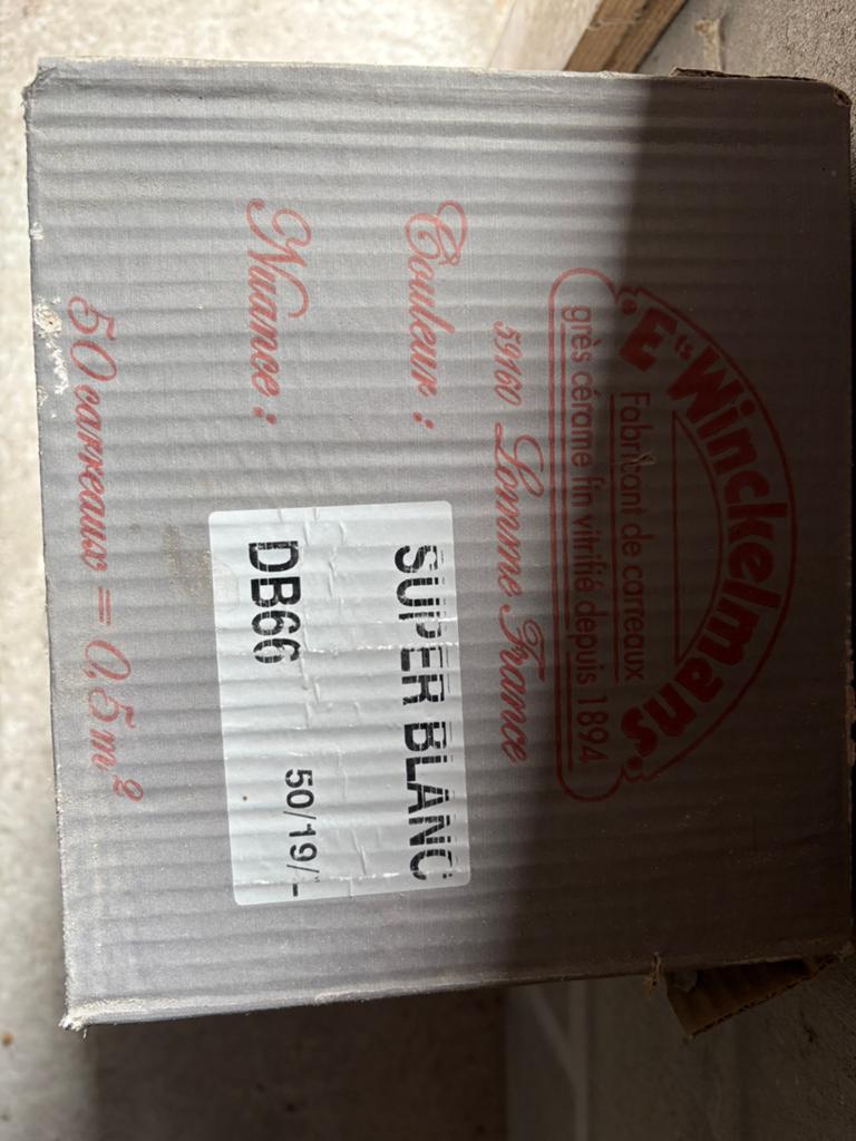 Tegels winckelmans superblanc - 4 dozen, Ophalen, Nieuw, Minder dan 20 cm, Minder dan 20 cm