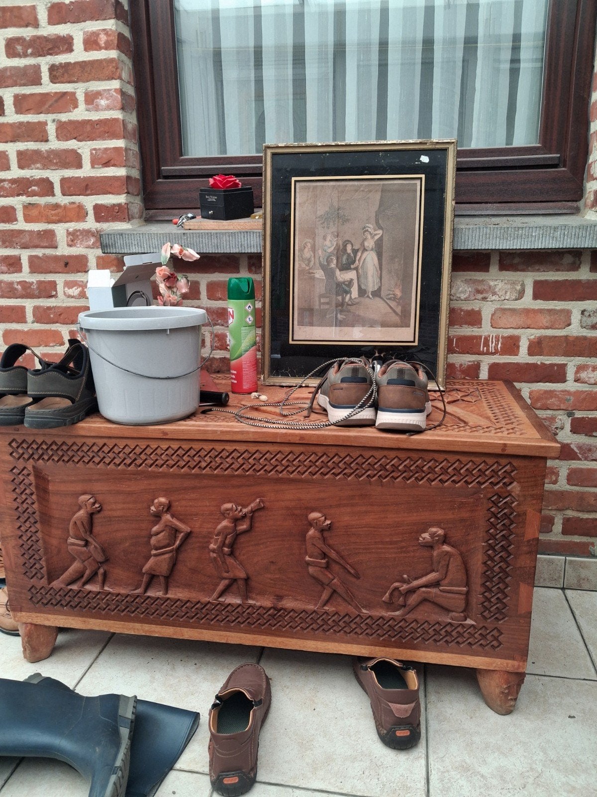 zeer mooie dekenkist te koop, Ophalen