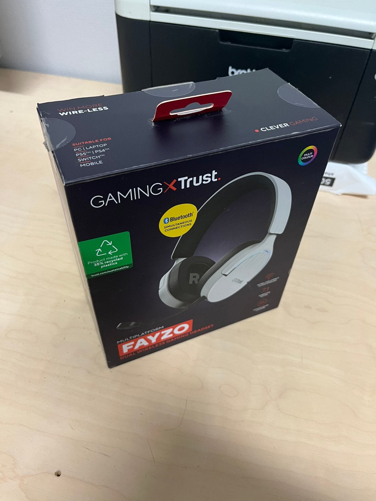 Gaming X Trust (GXT) Fayzo 491 Wireless, Computers en Software, Headsets, Nieuw, Over-ear, Draadloos, Gaming headset, Inklapbare microfoon
