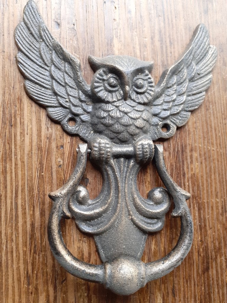 HEURTOIR ,FRAPPE PORTE EN FONTE PATINEE (le hibou), Enlèvement ou Envoi, Neuf, Objet de décoration