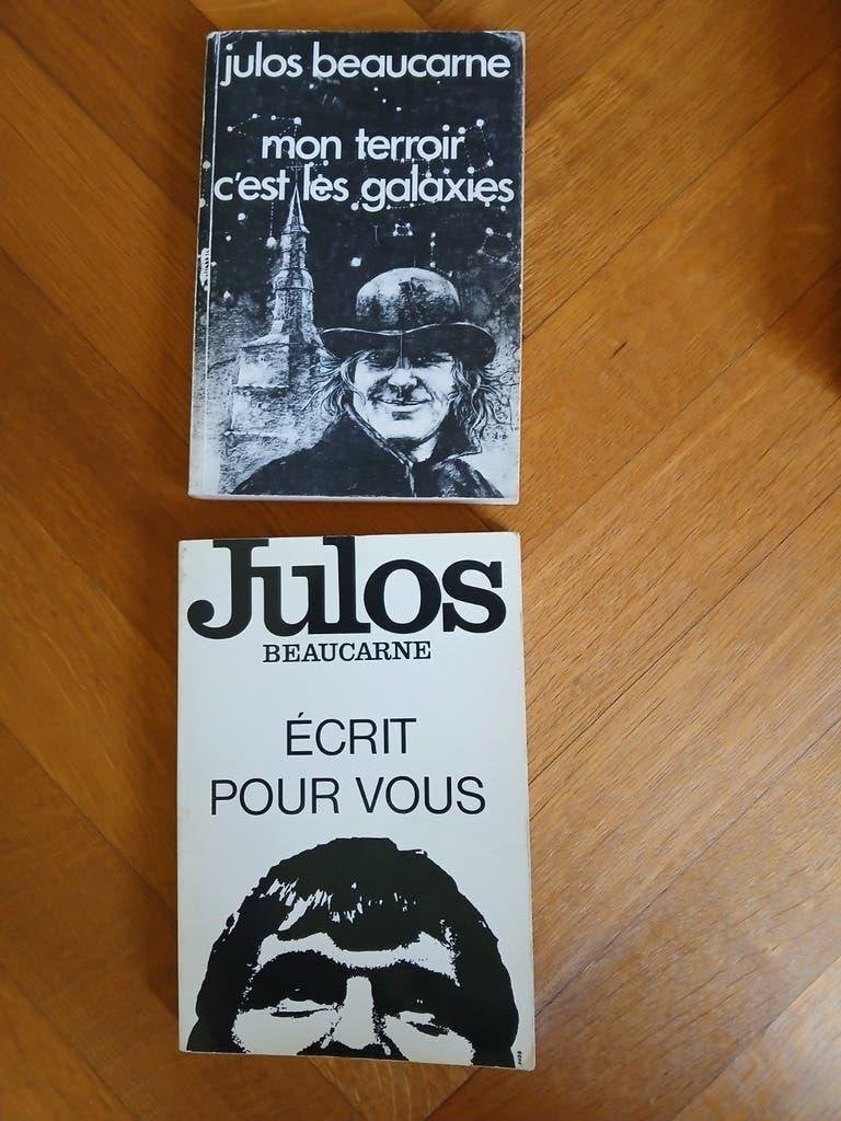 Deux livres Julos Beaucarne, Enlèvement ou Envoi, Utilisé, Artiste