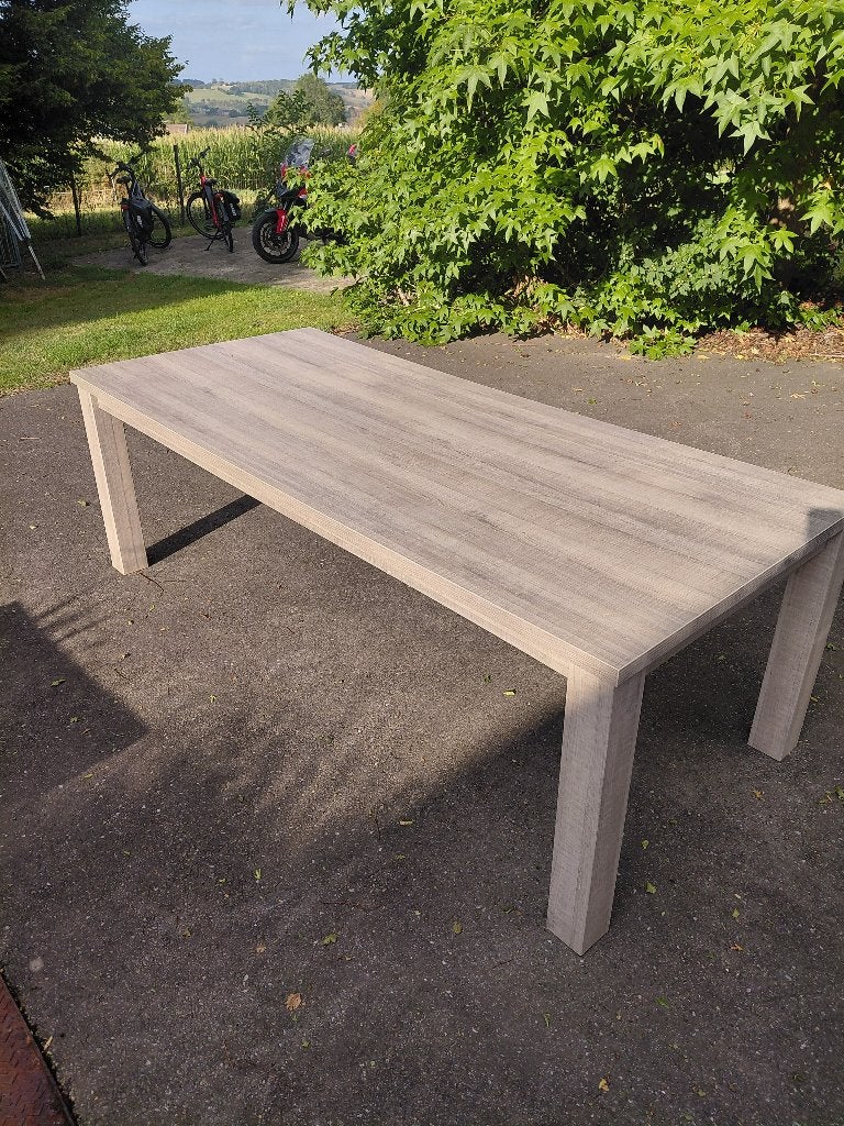 Table à manger en bois, Ophalen, 100 tot 150 cm, 200 cm of meer, Zo goed als nieuw