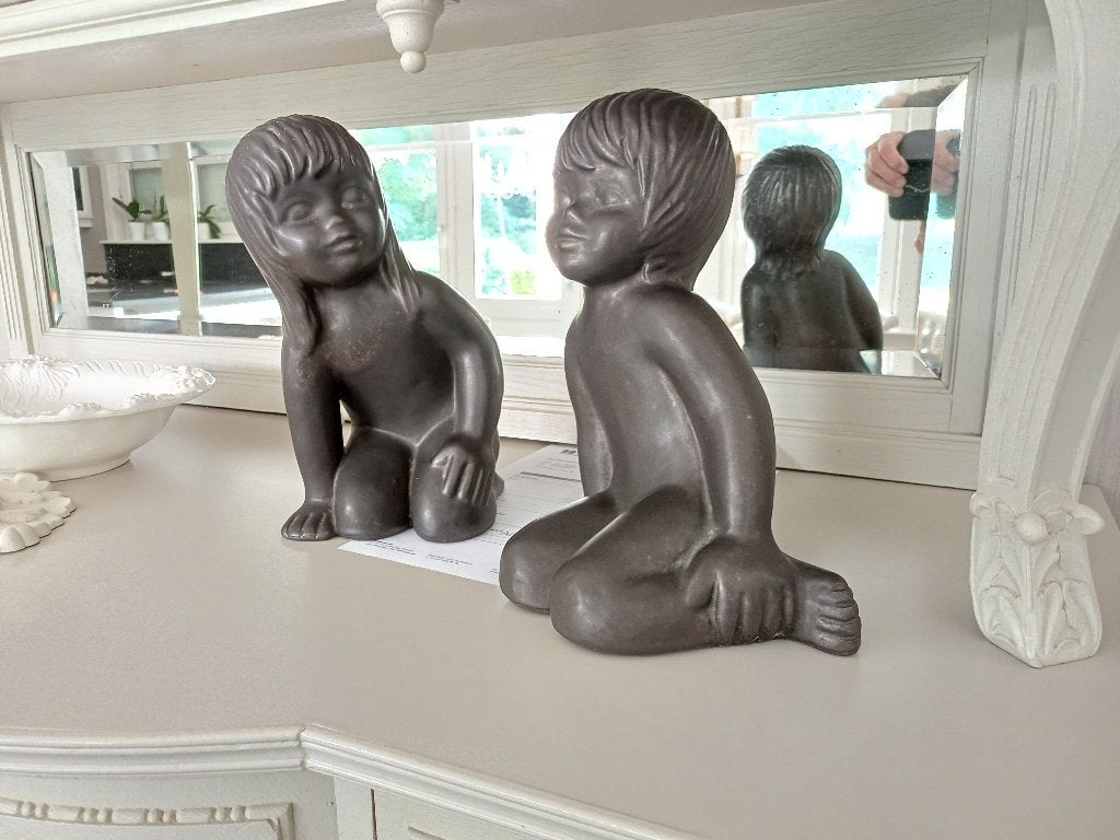 2 beeldjes van een meisje en jongen, Enlèvement, Comme neuf