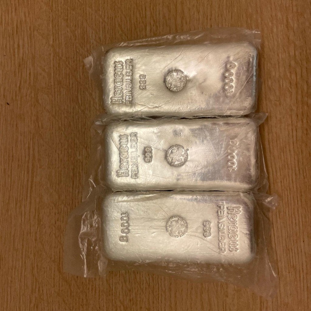 Heraeus 1 Kg Zilverbaar, Postzegels en Munten, Edelmetalen en Baren, Ophalen, Zilver