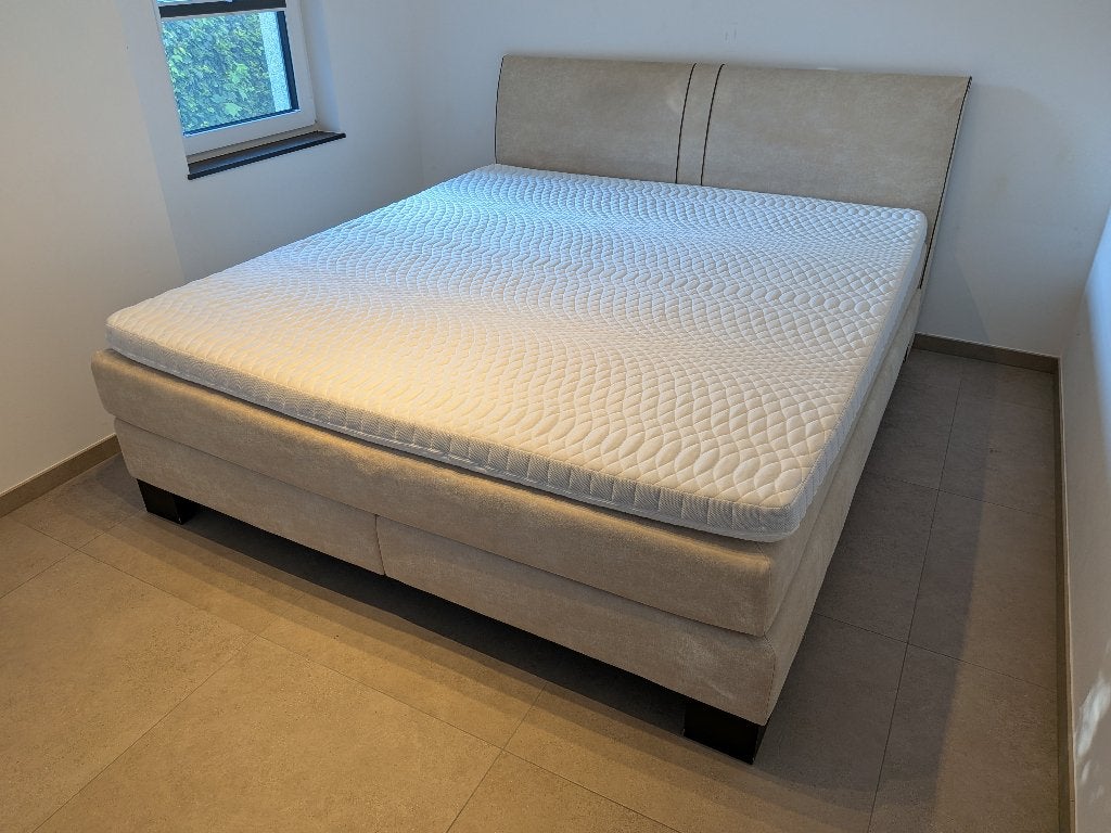 Boxspringbett 200x220 von EuroComfort Group, Autres dimensions, Beige, Comme neuf, Enlèvement
