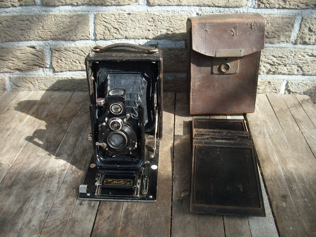 antieke vouwcamera Ica Toska, Verzamelen, Ophalen, Voor 1940, Fototoestel