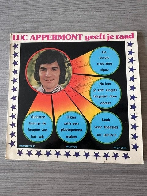 gesigneerde vynil Luc Appermont geeft je raad (lp024), LP, Gebruikt, Overige genres, Gesigneerd